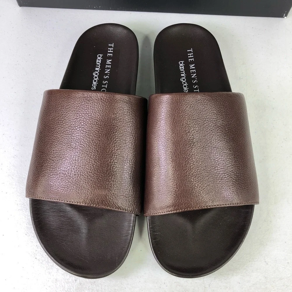 The Men’s Store Bloomingdales Smith Slide Brown Sandals